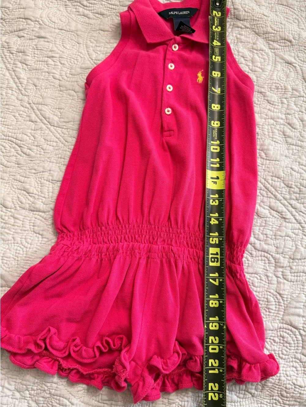 Ralph Lauren Girls Pink Romper